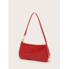 imageSweatyRocks Womens Small Crocodile Print Shoulder Bag Leather Clutch Purse Handbag with Zipper ClosureRed