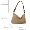 imageSweatyRocks Womens Straw Bag Paper Knot Strap Handle Zipper Shoulder Bag Summer Beach Weave Tote BagsKhaki