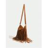 imageSweatyRocks Womens Tassel Boho Small Suede Crossbody Bag with Adjustable StrapBrown