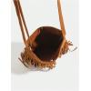 imageSweatyRocks Womens Tassel Boho Small Suede Crossbody Bag with Adjustable StrapBrown