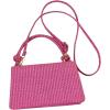 imageSweatyRocks Womens Tote Handbag Small Textured Knot Strap Crossbody PurseHot Pink