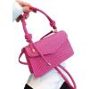 imageSweatyRocks Womens Tote Handbag Small Textured Knot Strap Crossbody PurseHot Pink