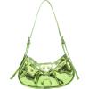 imageSweatyRocks Womens Buckle Leather Crocodile Embossed Zipper Handbag Shoulder Bag with Adjustable StrapGreen