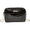 imageSweatyRocks Womens Crocodile Pattern Small Crossbody Handbag PU Leather Square Bag with Zipper ClosureBlack