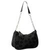 imageSweatyRocks Womens Floral Pattern Chain Strap Shoulder Bags Casual Hobo Hand Bag Clutch PurseBlack