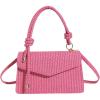 imageSweatyRocks Womens Tote Handbag Small Textured Knot Strap Crossbody PurseHot Pink