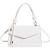 imageSweatyRocks Womens Tote Handbag Small Textured Knot Strap Crossbody PurseWhite