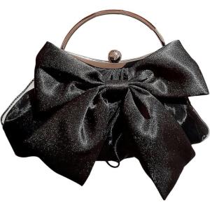 imageSweatyRocks Womens Cute Bow Decor Clutch Purse Evening Handbag Prom Crossbody BagsBlack