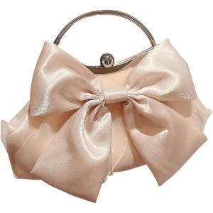 imageSweatyRocks Womens Cute Bow Decor Clutch Purse Evening Handbag Prom Crossbody BagsChampagne