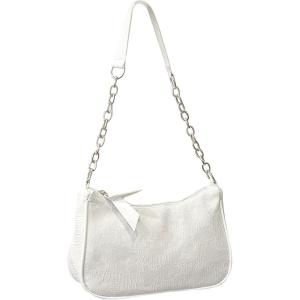 imageSweatyRocks Womens Floral Pattern Chain Strap Shoulder Bags Casual Hobo Hand Bag Clutch PurseWhite