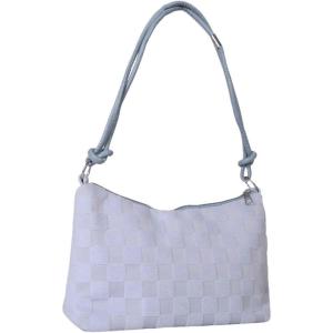 imageSweatyRocks Womens Hobo Purse Checkered Zip Up Shoulder Bag Casual HandbagDusty Blue