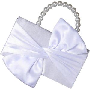 imageSweatyRocks Womens Satin Evening Bag Bow Clutch Purse Formal Party HandbagWhite