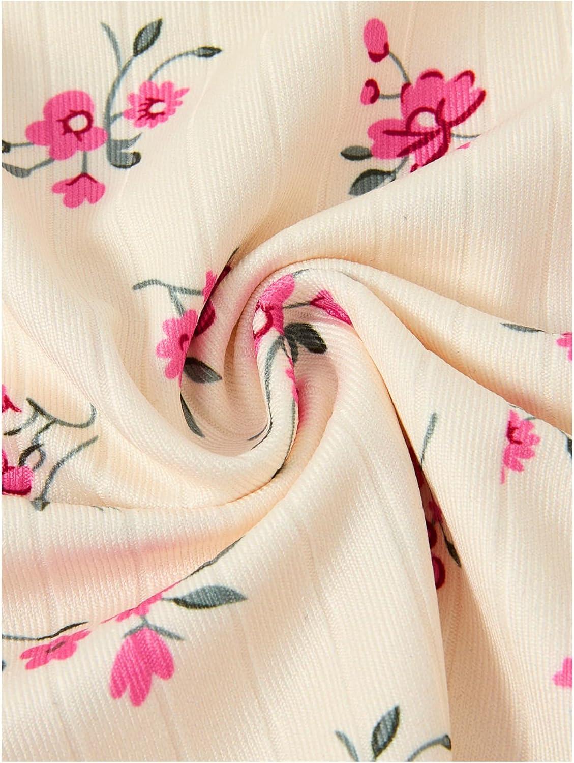 imageSweatyRocks Womens Casual Summer Floral Print Sleeveless Stretch Crop Tank TopPink Apricot