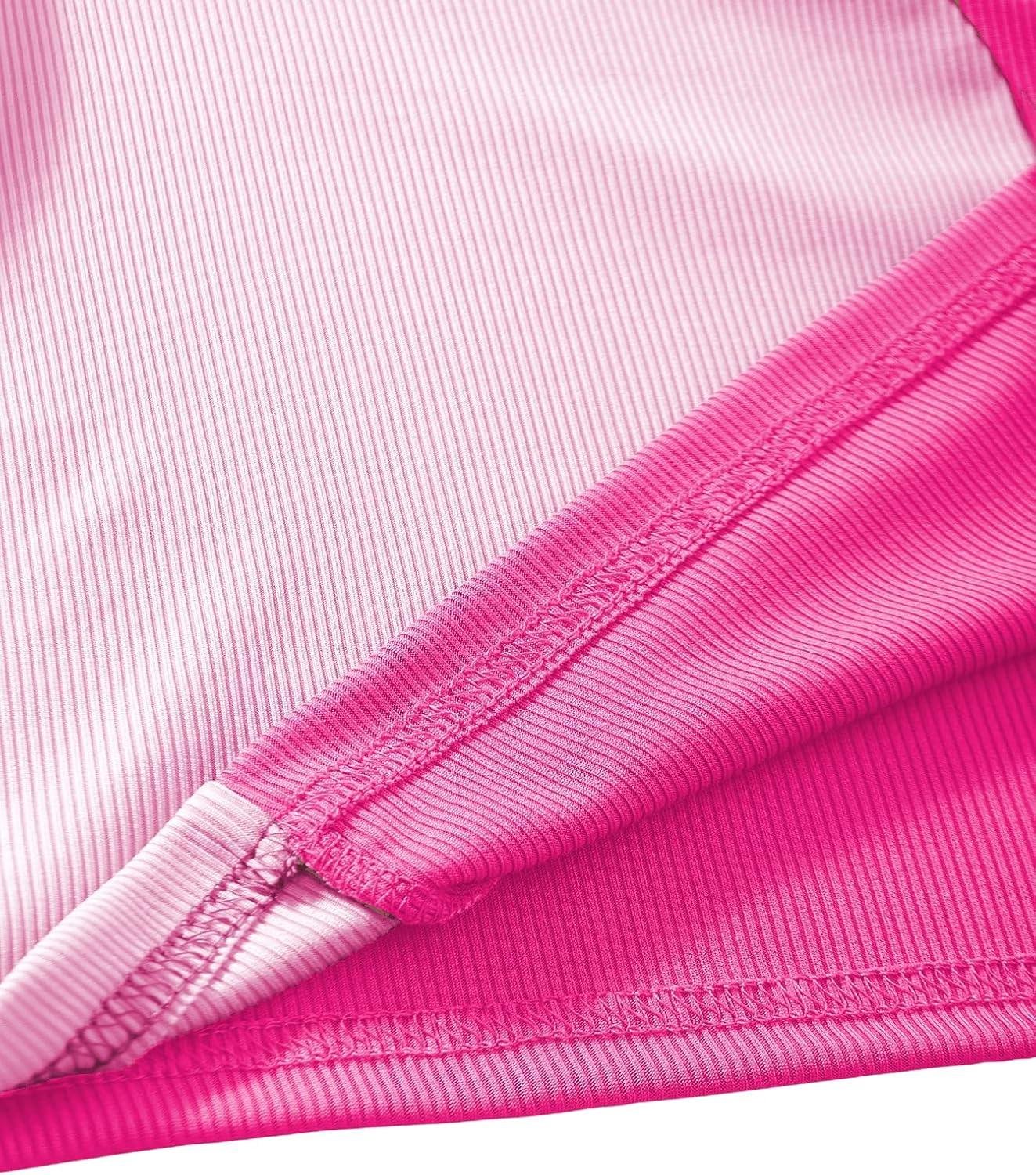 imageSweatyRocks Womens Summer Ribbed Knit Sleeveless Vest Color Block Crop Tank TopHot Pink