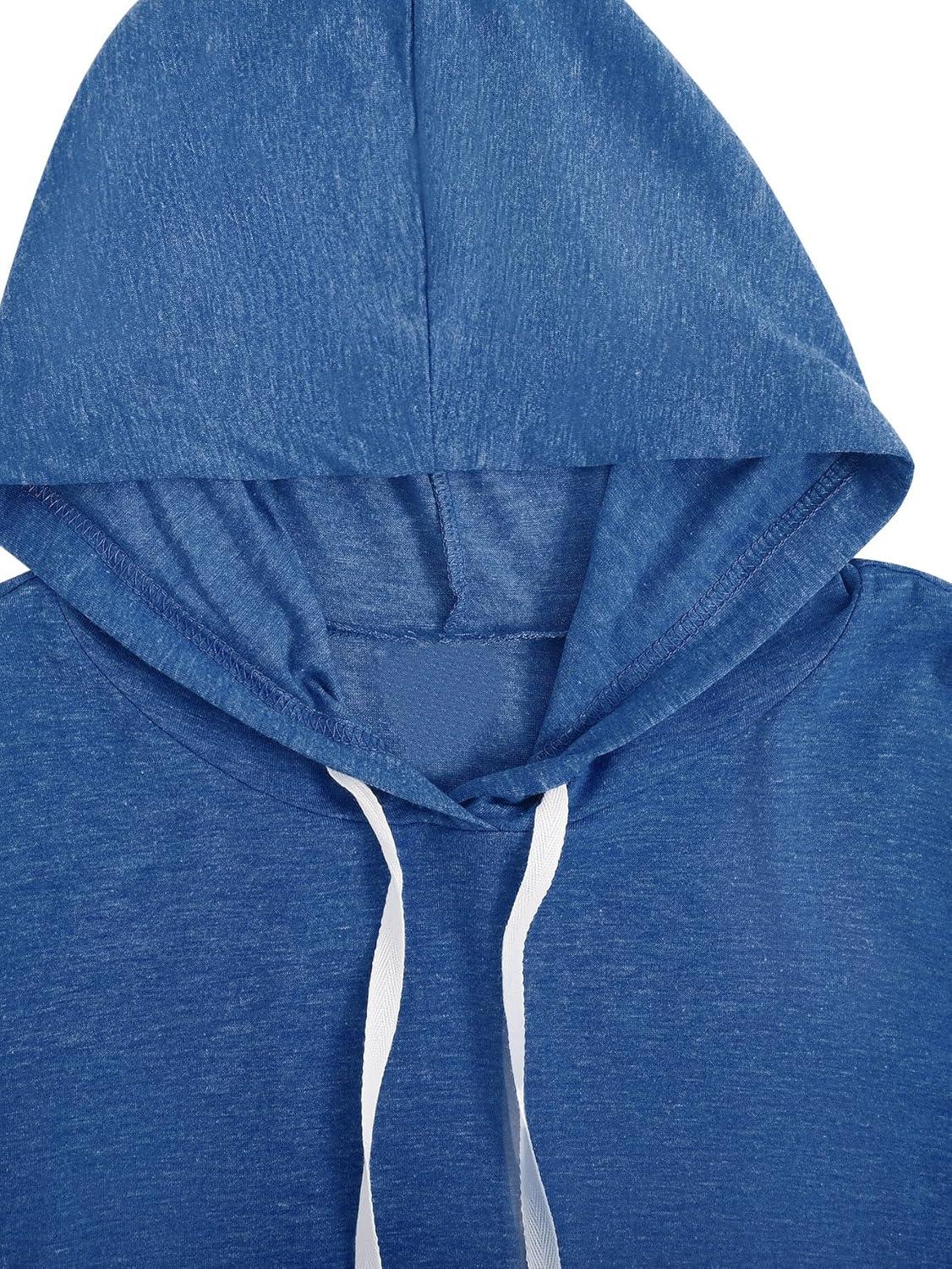 imageSweatyRocks Womens Summer Sleeveless Hooded Tank Top TShirt for Athletic Exercise Relaxed BreathableBlue Color