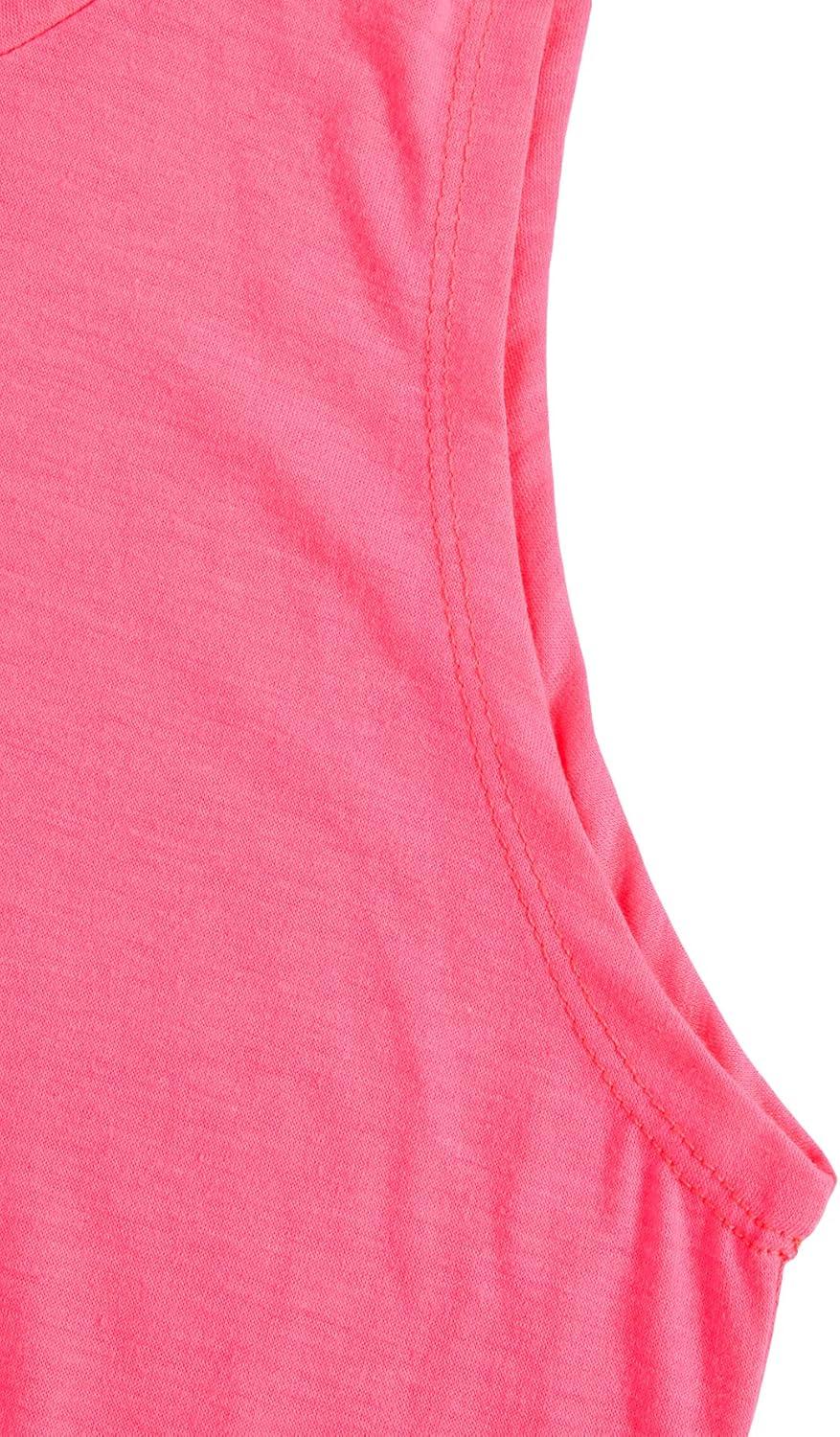 imageSweatyRocks Womens Summer Sleeveless Hooded Tank Top TShirt for Athletic Exercise Relaxed BreathableBright Pink
