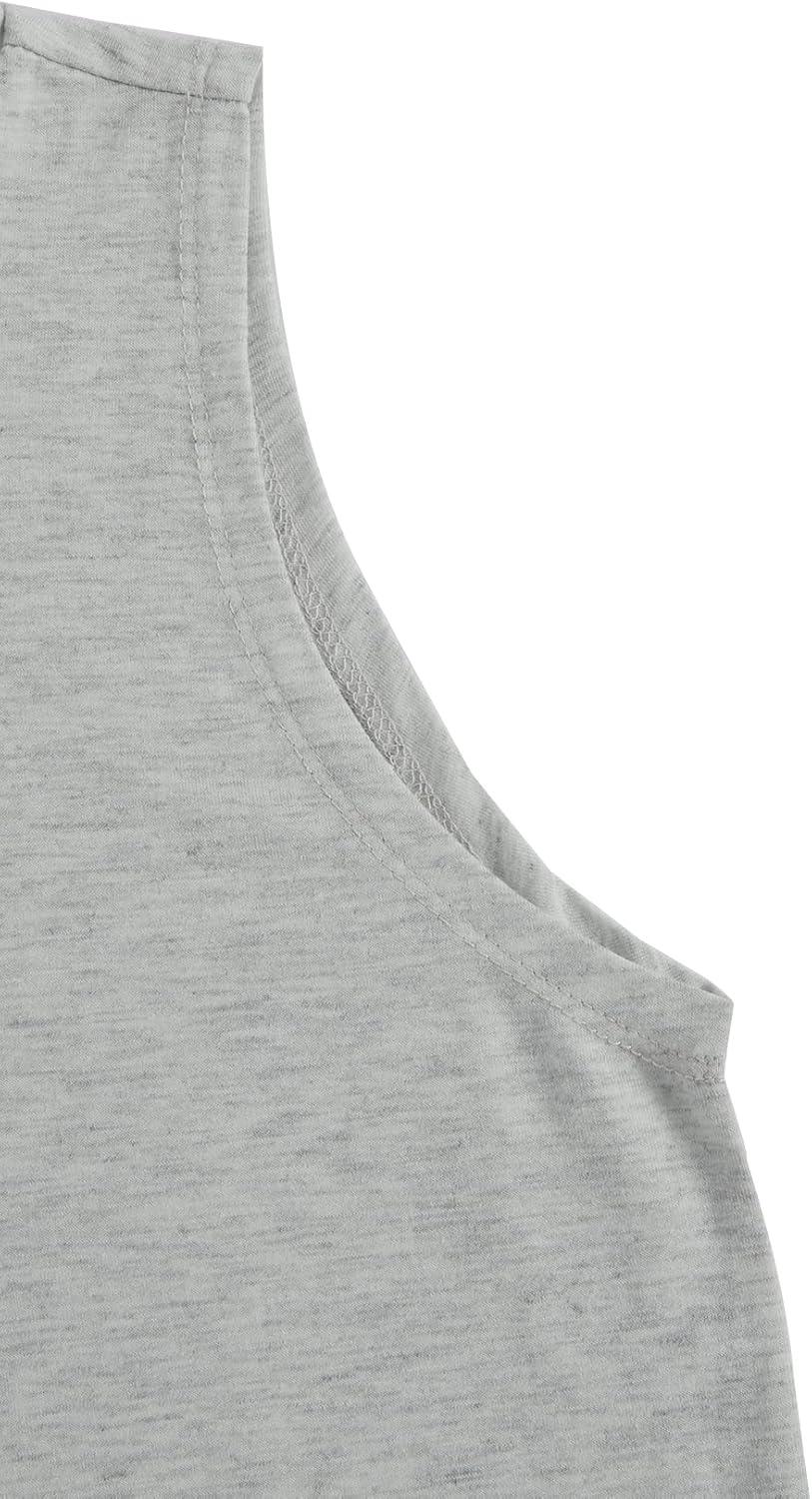 imageSweatyRocks Womens Summer Sleeveless Hooded Tank Top TShirt for Athletic Exercise Relaxed BreathableLight Grey