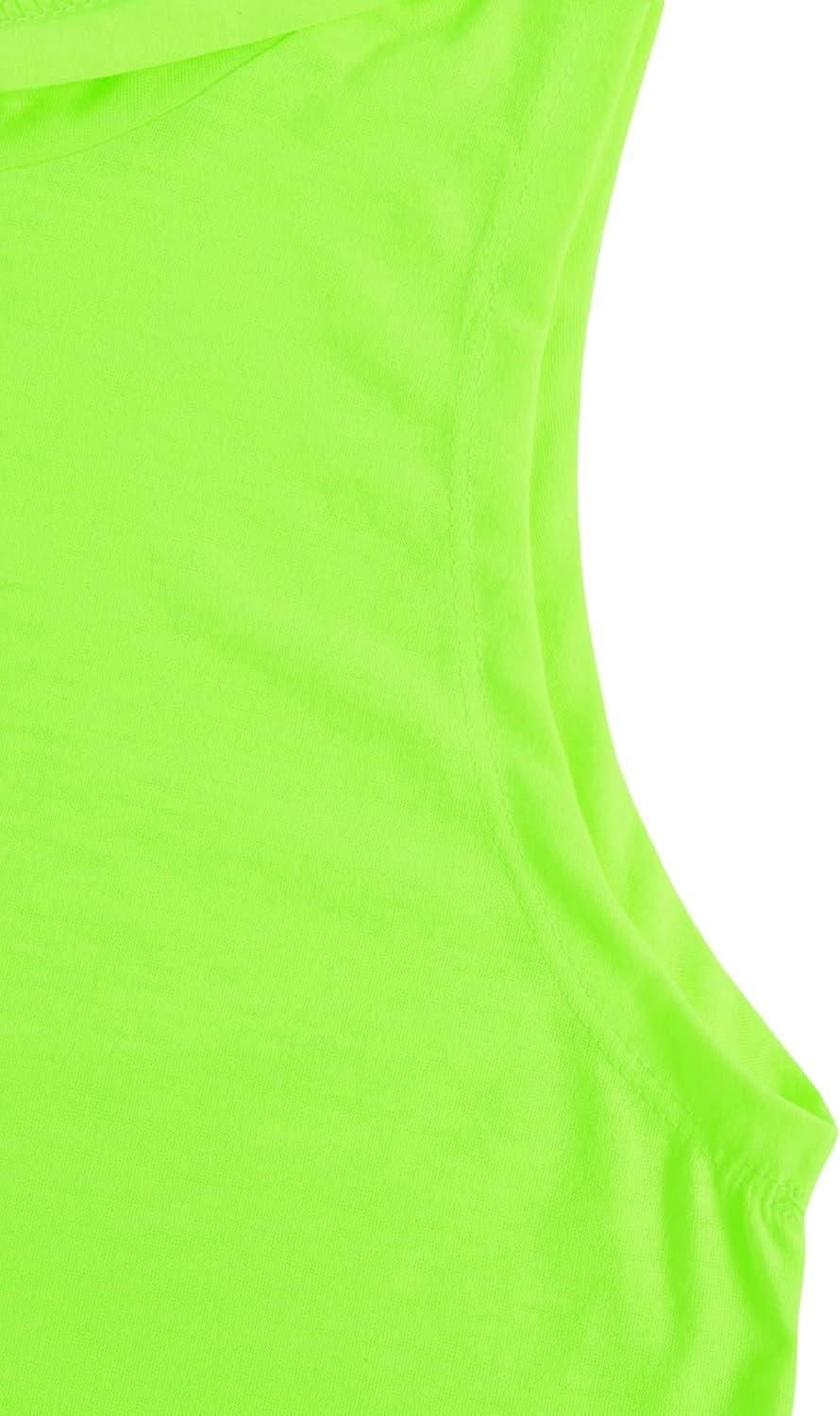 imageSweatyRocks Womens Summer Sleeveless Hooded Tank Top TShirt for Athletic Exercise Relaxed BreathableNeon Green