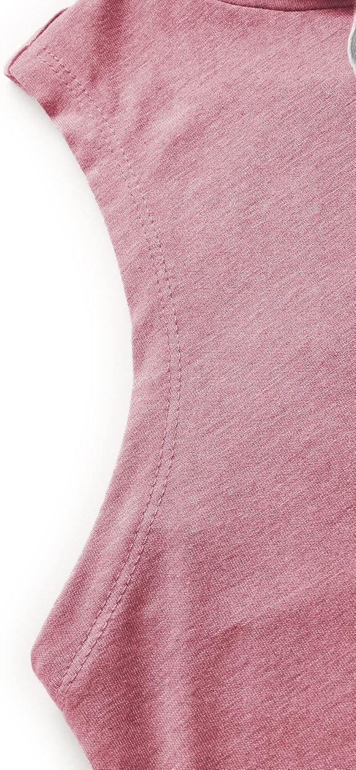 imageSweatyRocks Womens Summer Sleeveless Hooded Tank Top TShirt for Athletic Exercise Relaxed BreathablePink Burgundy