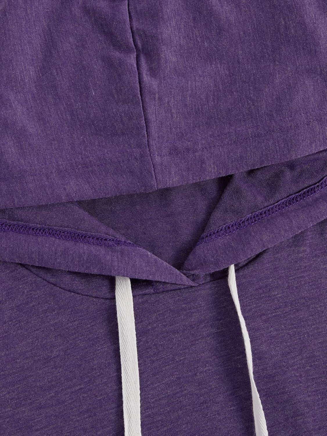 imageSweatyRocks Womens Summer Sleeveless Hooded Tank Top TShirt for Athletic Exercise Relaxed BreathablePlain Purple