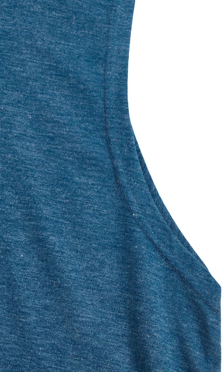 imageSweatyRocks Womens Summer Sleeveless Hooded Tank Top TShirt for Athletic Exercise Relaxed BreathablePocket Blue