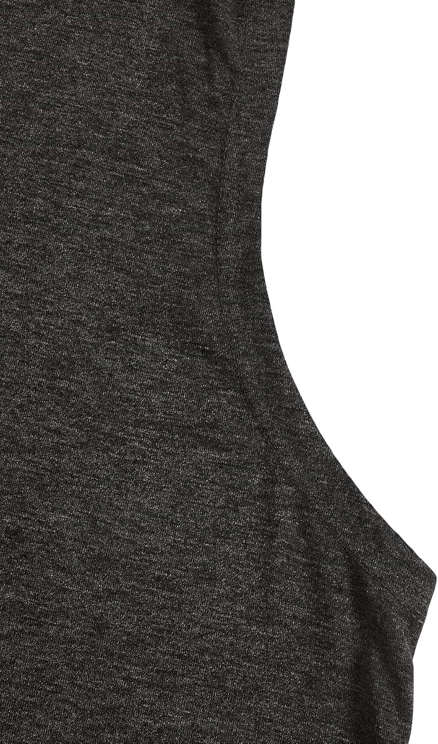 imageSweatyRocks Womens Summer Sleeveless Hooded Tank Top TShirt for Athletic Exercise Relaxed BreathablePocket Dark Grey