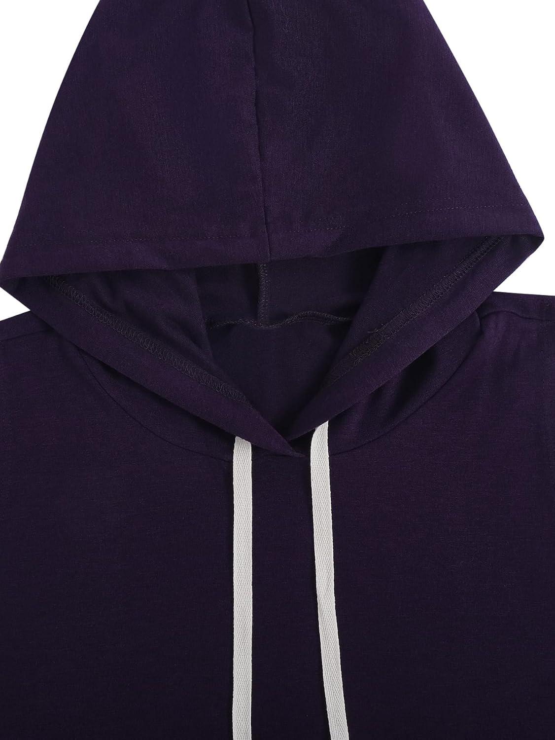 imageSweatyRocks Womens Summer Sleeveless Hooded Tank Top TShirt for Athletic Exercise Relaxed BreathablePurple
