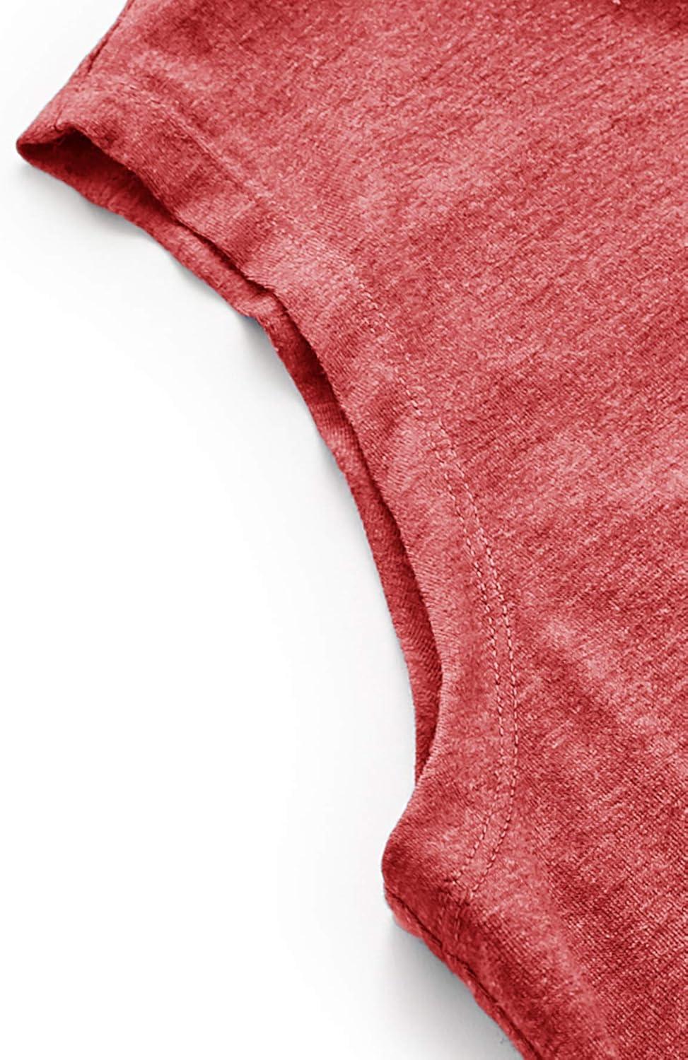imageSweatyRocks Womens Summer Sleeveless Hooded Tank Top TShirt for Athletic Exercise Relaxed BreathableRed