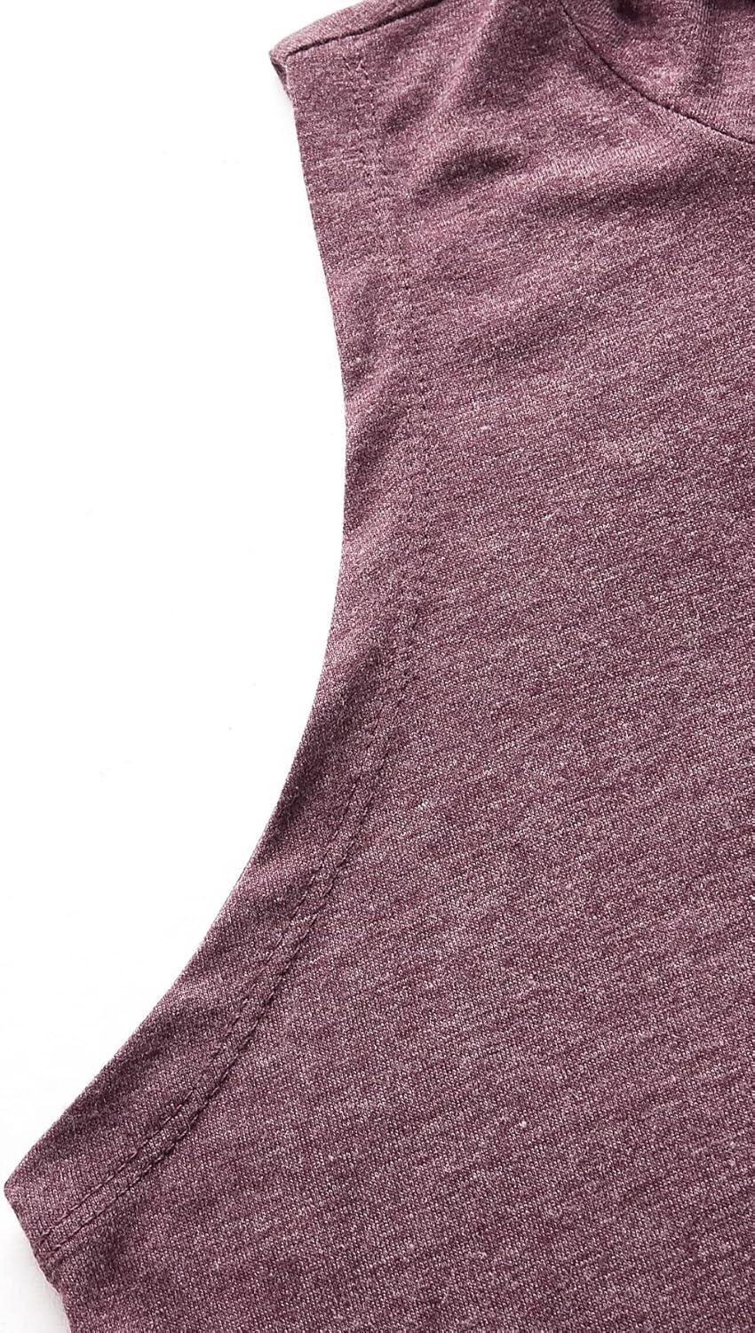imageSweatyRocks Womens Summer Sleeveless Hooded Tank Top TShirt for Athletic Exercise Relaxed BreathableRed Violet