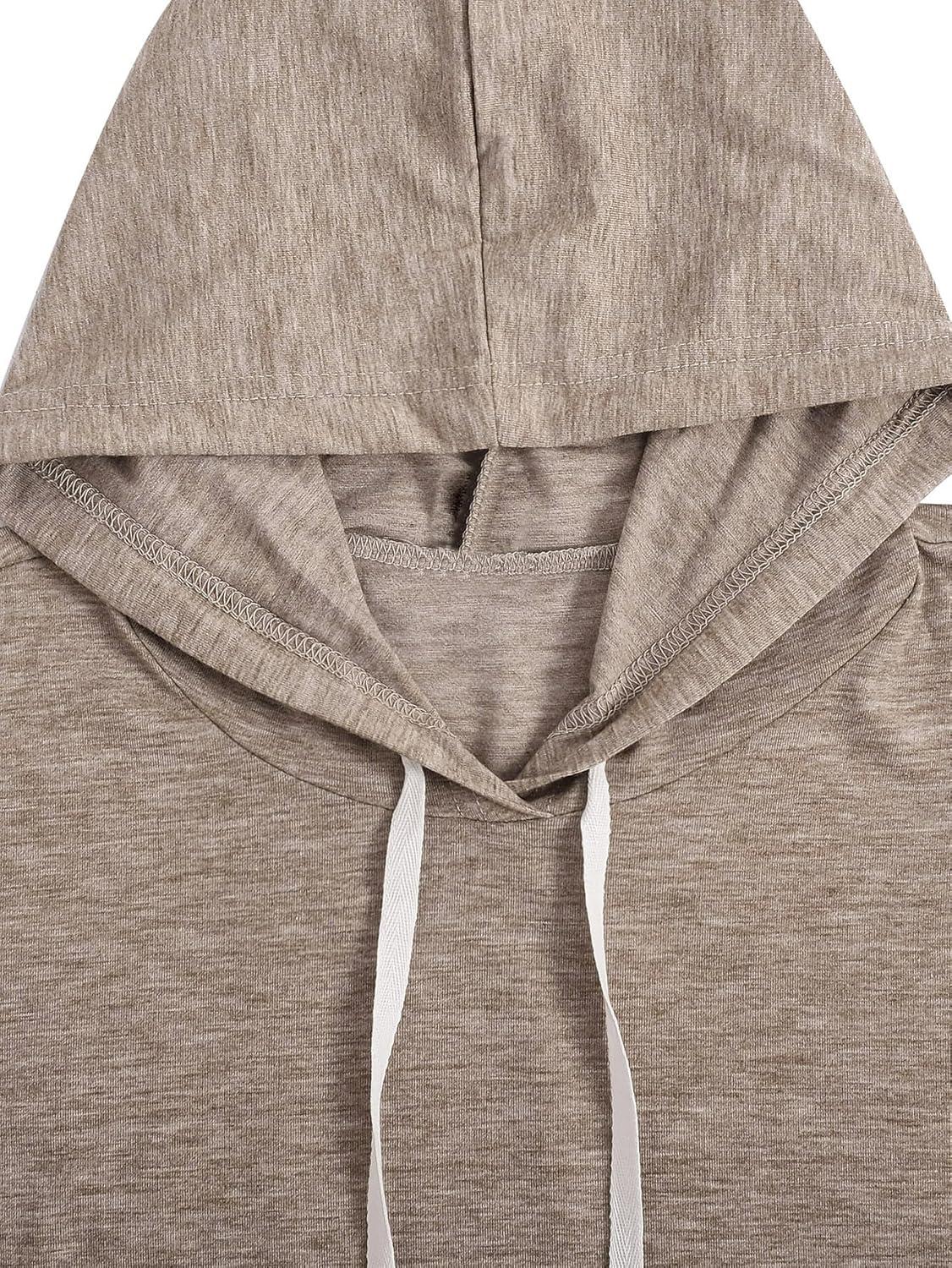 imageSweatyRocks Womens Summer Sleeveless Hooded Tank Top TShirt for Athletic Exercise Relaxed BreathableSolid Khaki