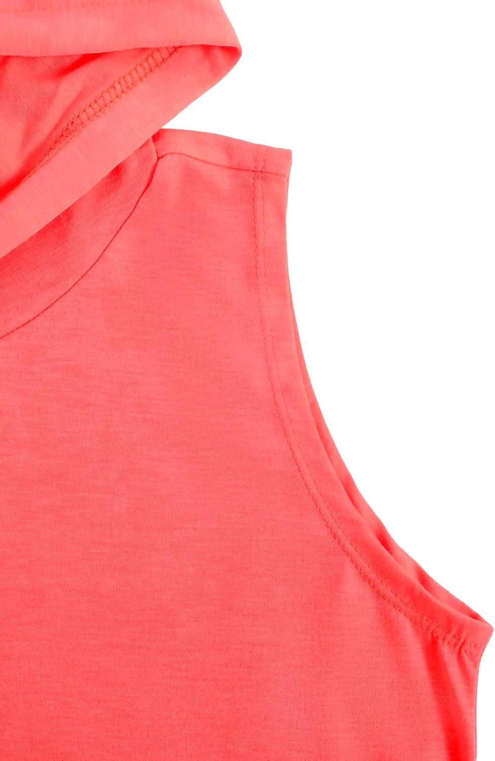 imageSweatyRocks Womens Summer Sleeveless Hooded Tank Top TShirt for Athletic Exercise Relaxed BreathableSolid Pink