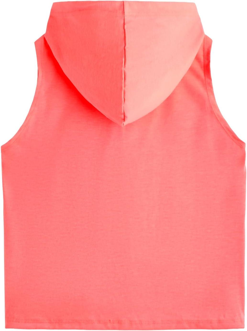 imageSweatyRocks Womens Summer Sleeveless Hooded Tank Top TShirt for Athletic Exercise Relaxed BreathableSolid Pink