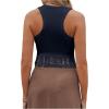 imageSweatyRocks Womens Casual Sleeveless Stretchy Ribbed Knit Shirt Racerback Crop Fringe Tank topBlue