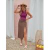 imageSweatyRocks Womens Casual Sleeveless Stretchy Ribbed Knit Shirt Racerback Crop Fringe Tank topHot Pink