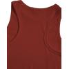 imageSweatyRocks Womens Casual Sleeveless Stretchy Ribbed Knit Shirt Racerback Crop Fringe Tank topRed