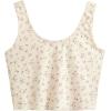 imageSweatyRocks Womens Casual Summer Floral Print Sleeveless Stretch Crop Tank TopApricot and Purple