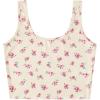 imageSweatyRocks Womens Casual Summer Floral Print Sleeveless Stretch Crop Tank TopPink Apricot