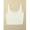 imageSweatyRocks Womens Casual Summer Floral Print Sleeveless Stretch Crop Tank TopWhite Blue