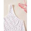 imageSweatyRocks Womens Casual Summer Floral Print Sleeveless Stretch Crop Tank TopWhite Disty Floral
