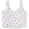 imageSweatyRocks Womens Casual Summer Floral Print Sleeveless Stretch Crop Tank TopWhite and Red