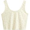 imageSweatyRocks Womens Casual Summer Floral Print Sleeveless Stretch Crop Tank TopYellow Apricot
