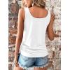 imageSweatyRocks Womens Scoop Neck Half Button Tank Top Casual Sleeveless Drawstring Tie Side TopsWhite