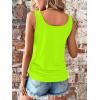 imageSweatyRocks Womens Scoop Neck Half Button Tank Top Casual Sleeveless Drawstring Tie Side TopsYellow