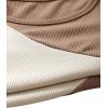 imageSweatyRocks Womens Summer Ribbed Knit Sleeveless Vest Color Block Crop Tank TopBeige Brown