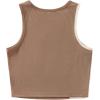 imageSweatyRocks Womens Summer Ribbed Knit Sleeveless Vest Color Block Crop Tank TopBeige Brown