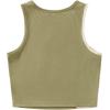 imageSweatyRocks Womens Summer Ribbed Knit Sleeveless Vest Color Block Crop Tank TopBeige Green