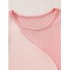 imageSweatyRocks Womens Summer Ribbed Knit Sleeveless Vest Color Block Crop Tank TopLight Pink