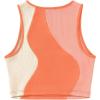 imageSweatyRocks Womens Summer Ribbed Knit Sleeveless Vest Color Block Crop Tank TopOrange
