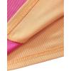 imageSweatyRocks Womens Summer Ribbed Knit Sleeveless Vest Color Block Crop Tank TopPink Orange