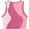 imageSweatyRocks Womens Summer Ribbed Knit Sleeveless Vest Color Block Crop Tank TopPurple Pink